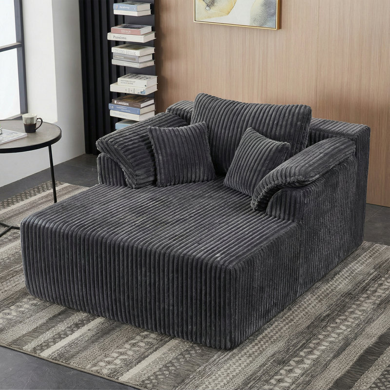 Chaise longue confortable surdimensionnée, rembourrée de mousse, style moderne pour la maison