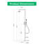 87.4"H Temperature Control 316 Stainless Steel Freestanding Outdoor Shower with Hand Shower-119285616