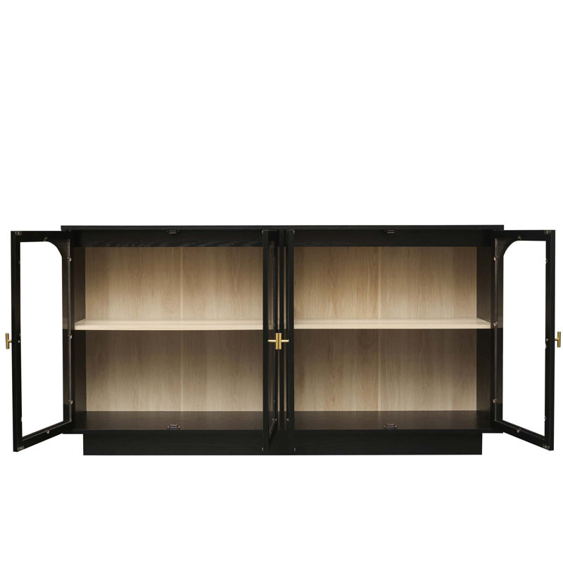 Armoire de rangement avec porte en acrylique pour le salon, la salle à manger et le bureau