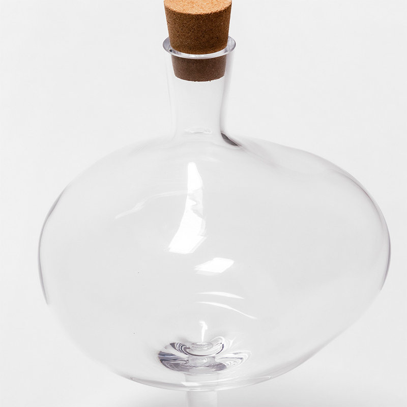 Bod Handmade Glass Table Vase, 9.06" H x 4.92" W x 4.92" D, Clear