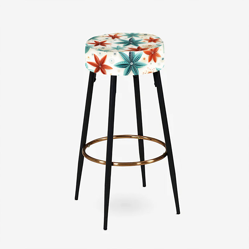 Ensemble de 2 tabourets de bar Boho, Étoile de mer côtière symétrique