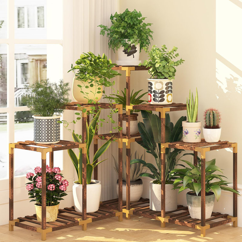 Support d'angle pour plantes d'intérieur