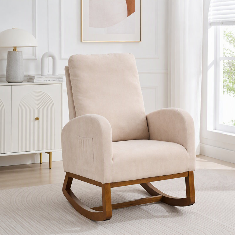 Fauteuil à bascule l 27 po Sherpa, Beige