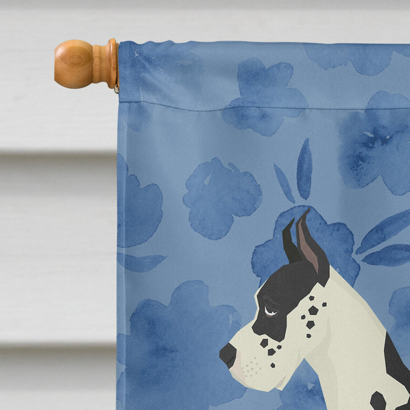 Caniche en polyester à 2 côtés 40 x 28 po standard welcome drapeau maison, Grand danois 1