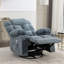 Fauteuil à bascule de massage pour fauteuil inclinable pour adultes surdimensionné avec 2 porte-gobelets, port de charge USB doux avec massage manuel et chaleur. A + B