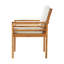 Ensemble de salle à manger en bois d'acacia 5 pièces avec table et 4 chaises de salle à manger avec coussins Okemo
