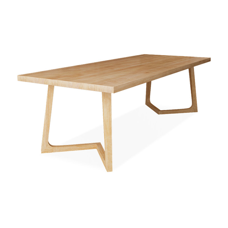 Bureau rectangulaire en bois massif Burlywood, H 29,53 po x l 86,61 po x P 35,43 po