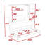 Lit escamotable simple en bois avec tablettes de rangement et lumière, USB-53556665