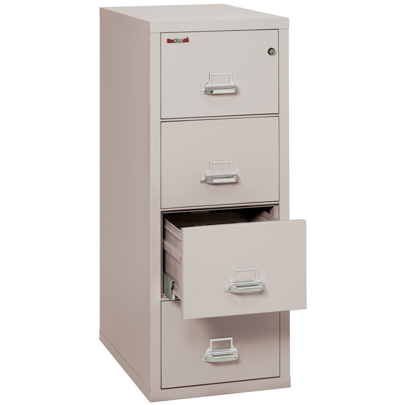 Classeur vertical 4 tiroirs ininflammable, Platine, Cadenas à combinaison, H 52,75 po x l 20,81 po x P 31,56 po 