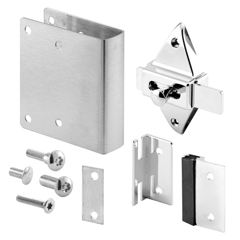 Stainless Steel Chrome Door Repair Kit with Slide Latch