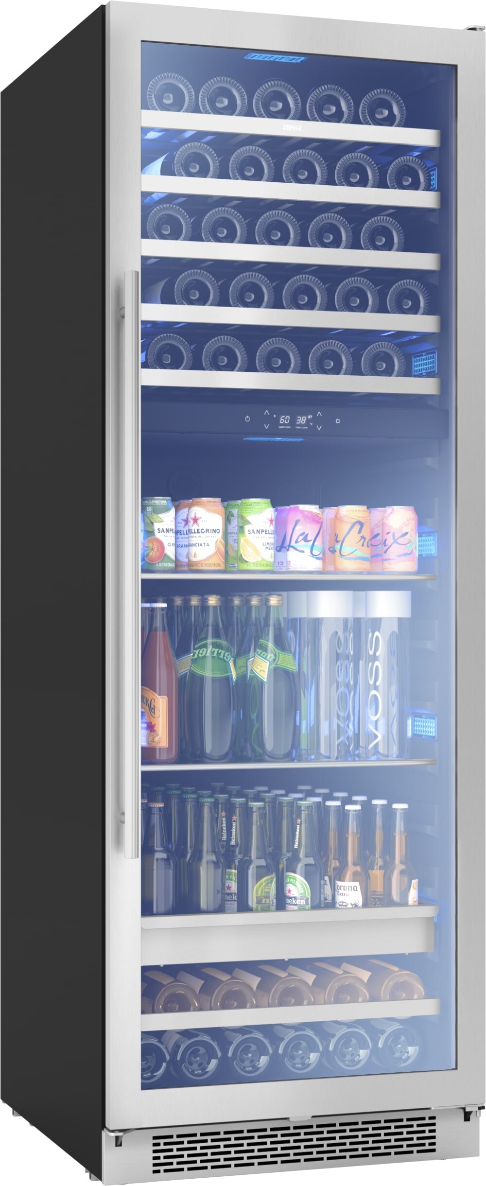 Presrv 24 in. 7-Bottle and 108-Can Single Zone Beverage Cooler