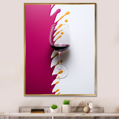 «Red Wine Glass», présentation sur toile