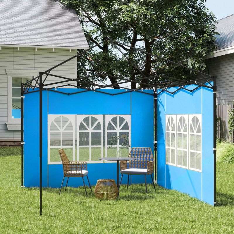 House Of Hampton Blue Polyethylene Plastic Side Wall for Canopy