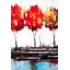 Arbres abstraits de style industriel | Impression encadrée avec passe-partout-304013060