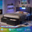 Modern Storage Bed Frame with LED Headboard, USB Charging & Under-Bed Drawers - Full/Queen/King Size-447380662-447380649
