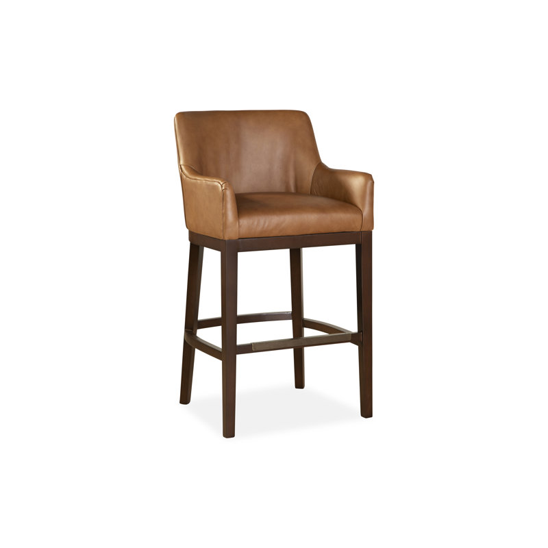 Upholstered Stool with Solid Wood Frame, Ashton