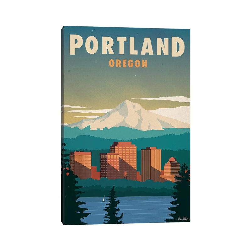 Portland - impression sur toile tendue, H 60 po x l 40po x P 1,5 po