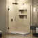 Unidoor Plus 40.5" W x 34.375" D x 72" H Frameless Pivot Rectangle Shower Enclosure with Fixed Panel