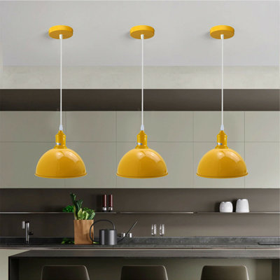 Dlayna 1 - Light Yellow Dome Pendant