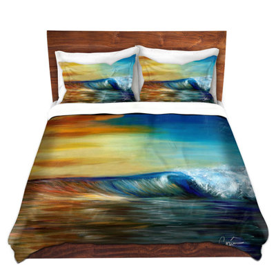 Maui Wave II Modern & Contemporary Polyester Duvet Cover