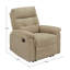 Bassanio Chenille Fabric Manual Recliner - Tan-1434692335