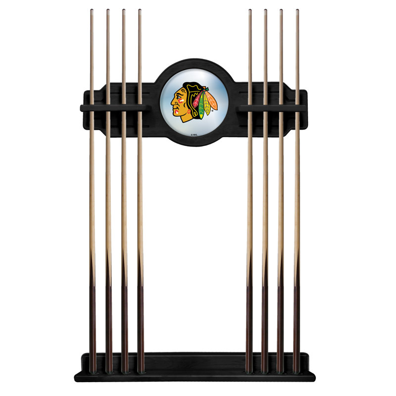 Porte-queues de billard 14 po NHL, Noir, Blackhawks de Chicago