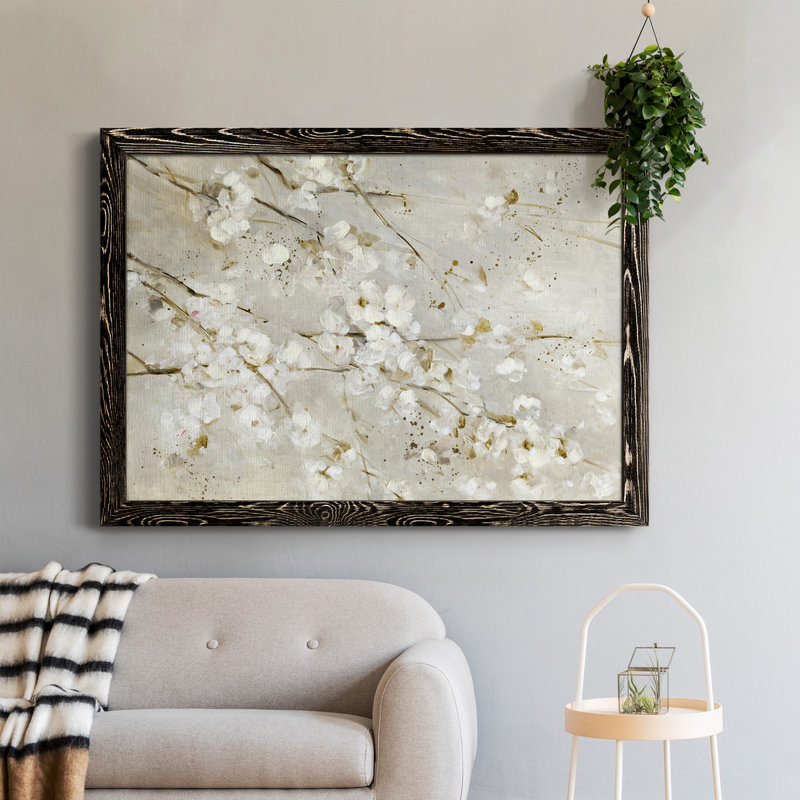 Soft Spring Blossoms - Peinture sur toile encadrée, Noir, H 37,5 po x l 27,5 po x P 1,5 po