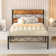 Alicia Bed Frame with Rustic Vintage Wooden Headboard
