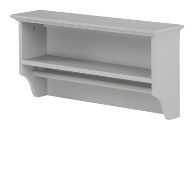 Ashbury Wood Accent Shelf with Towel Bar