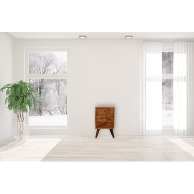 Table de chevet 4 tiroirs en bois massif