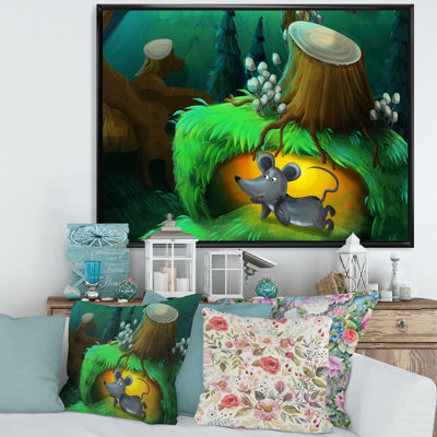 Petite souris sous un arbre pour Fantasy Story - reproduction sur toile
