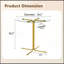 Table basse ronde en verre trempé de 36 pouces pour quatre petits espaces-1720939910