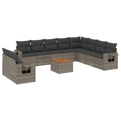 Vidaxl Garden Sofa Set Gray