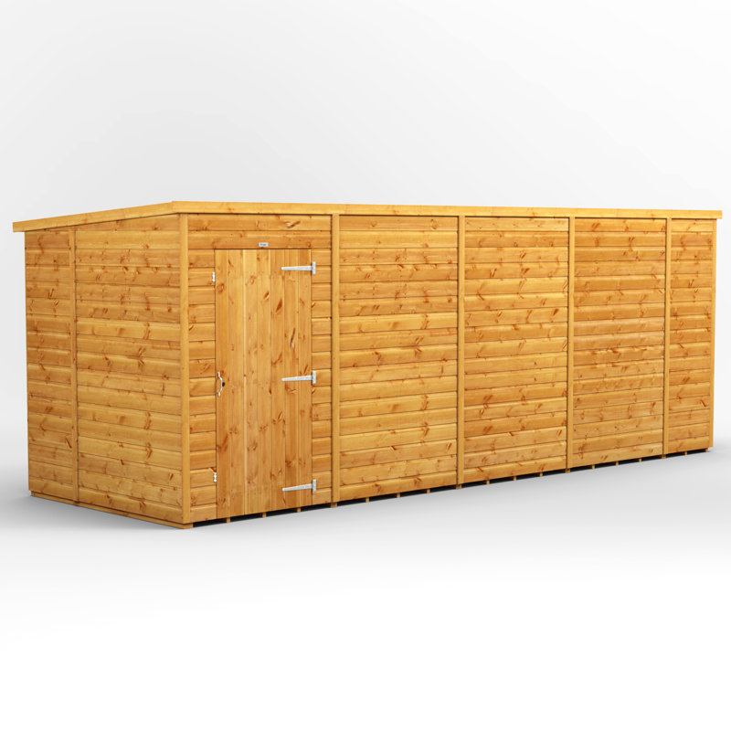 Powersheds 18 x 6ft Timber Tongue & Groove Windowless Pent Garden Shed