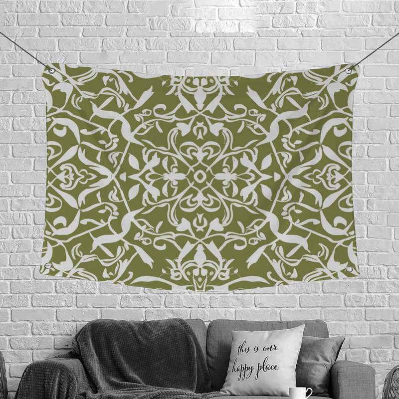 Tapisserie florale en microfibre pour salle de bain, H 88 po x l 104 po