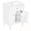 Meuble-lavabo avec lavabo, 2 tiroirs et tablettes de porte-1126211415