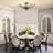 Jamei 5-Light Vintage Crystal Branch Semi-Flush Mount Ceiling Light-446544089