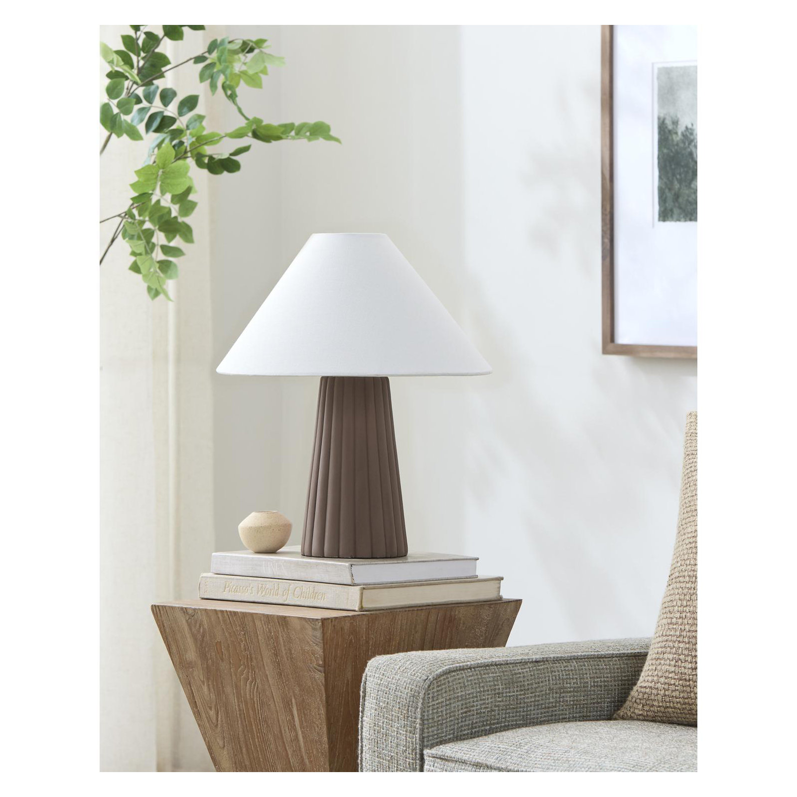 Burkhalter Table Lamp, Dark Brown