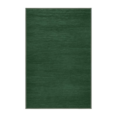 Machine Washable Solid Green Area Rug