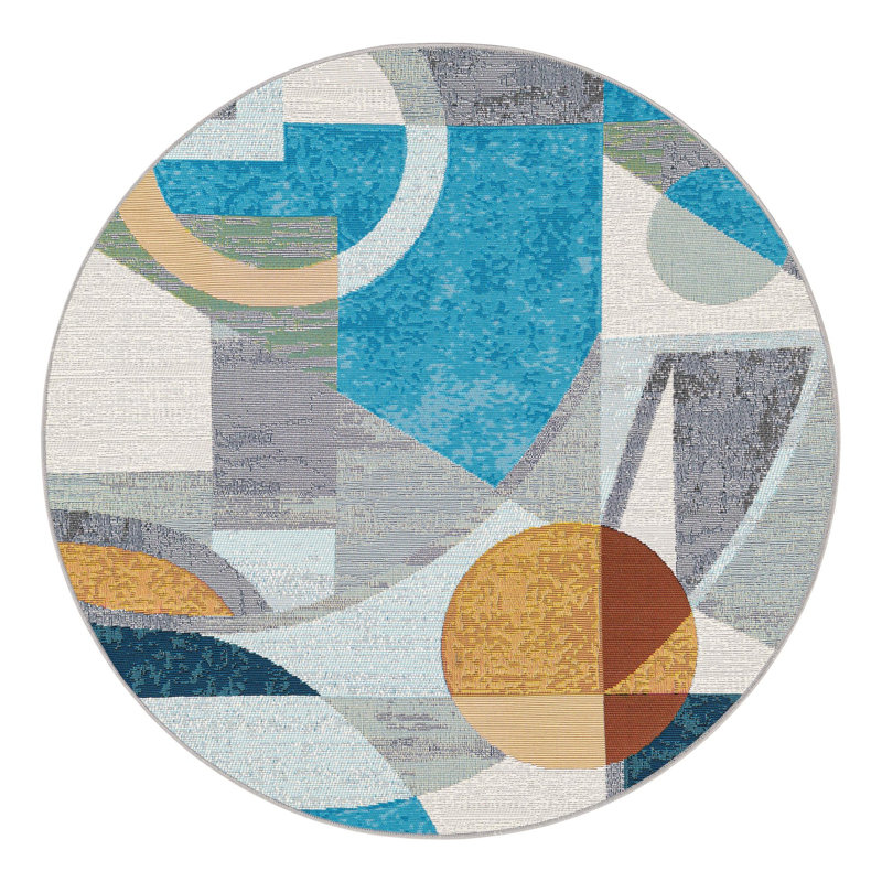 Keazia Indoor/Outdoor Area Rug, Round 4'1"