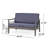 Wood Patio Conversation Set With Cushion-193123925-193123931