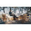 2-seat Outdoor Conversation Patio Sofa With Rattan