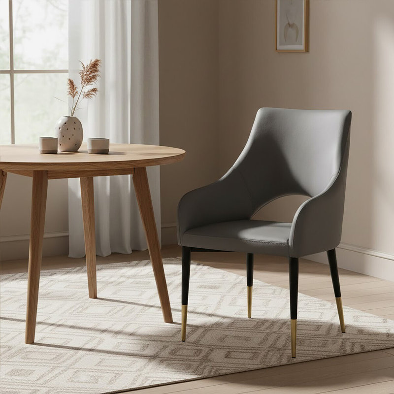 Eminence 127cm H Upholstered Armchair in Grey