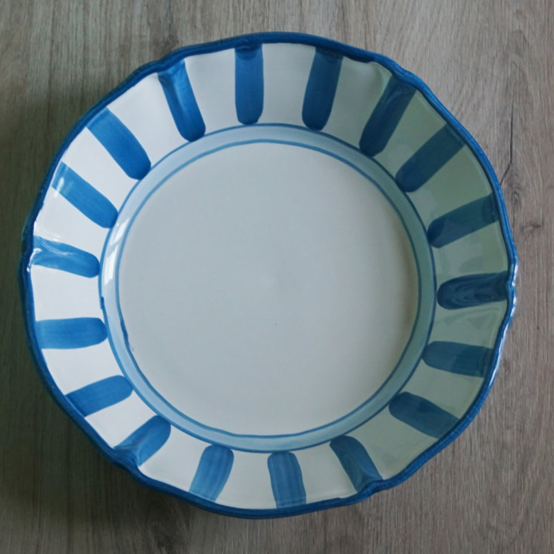 Rimini Serving Bowl, Blue/White
