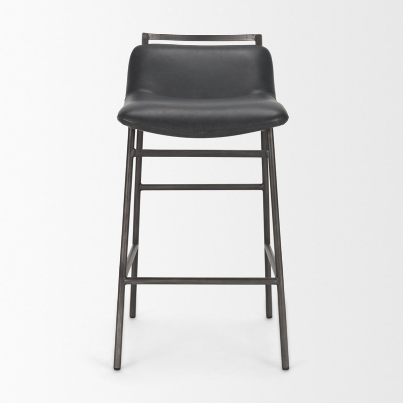 Kavalan II Bar Stool, Black, Counter Stool (24.5” Seat Height)