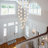 33 - Light Unique LED Dimmable Pendant Light Long Staircase Chandelier
