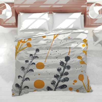 Édredon floral avec literie moderne