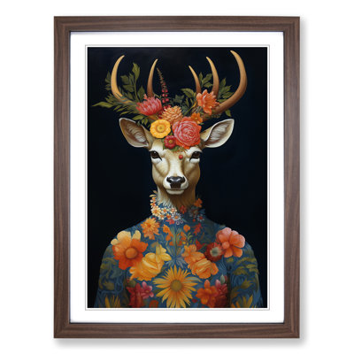 Deer Baroque Art - Framed Print