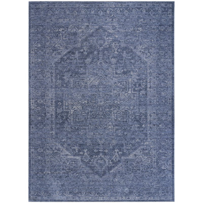 DKNY Pure Shades 4' x 6' Blue Vintage Indoor Rug