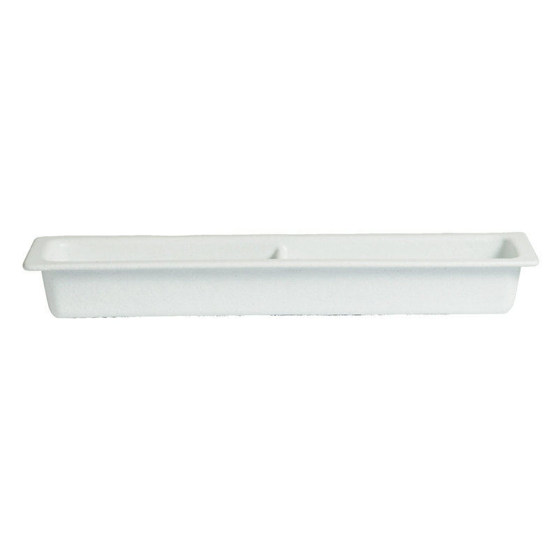 GET IH2/42WW Bugambilia Deep Divided Food Pan, 1.5 Quart, Mod White